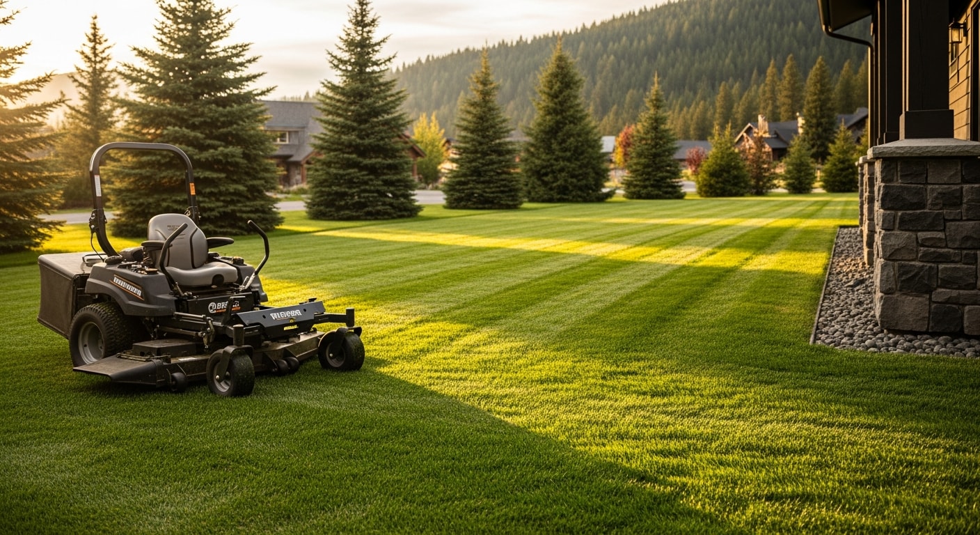 Well-maintained residential lawn and landscape in Snohomish County